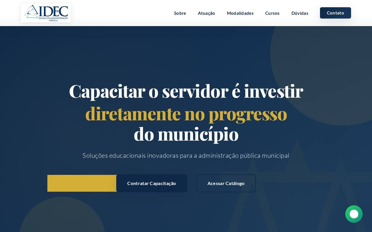 Captura de tela do site IDEC · Escola de Gestão